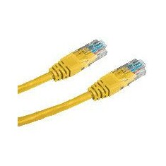 DATACOM patch cord UTP cat5e 0,5M žlutý