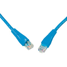 Patch kabel CAT5E UTP PVC 1m modrý