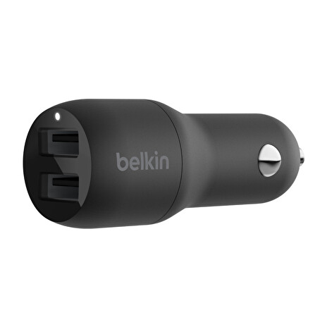 Belkin 24W Duální USB-A nabíječka do auta, černá
