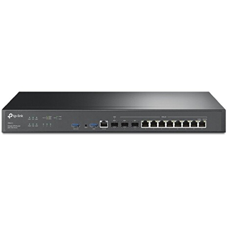 TP-Link ER8411 Omada VPN Router s porty 10G ((2× 10GE SFP+, 1× 1GE SFP, 8× 1GE, 1× RJ45 Console Ports, 2× USB Ports (Connecting 4
