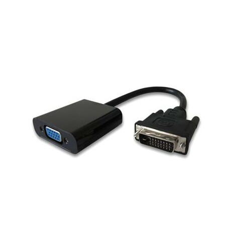PremiumCord převodník DVI na VGA s krátkým kabelem - černý