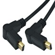 PremiumCord Kabel HDMI 3m High Speed + Ethernet (v1.3), otočné zlacené konektory