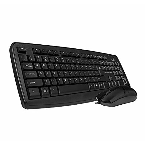 GENIUS klávesnice s myší KM-130/ Drátový set/ USB/ černý/ CZ+SK layout