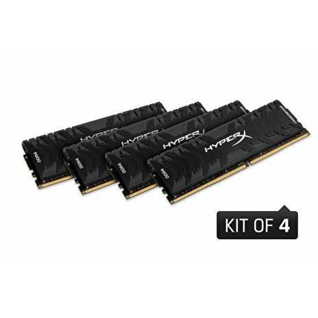 Kingston DDR4 64GB (Kit 4x16GB) HyperX Predator DIMM 3333MHz CL16 černá