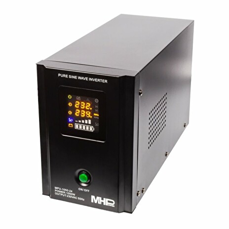 Napěťový měnič MHPower MPU-1050-24 24V/230V, 1050W, funkce UPS, čistý sinus