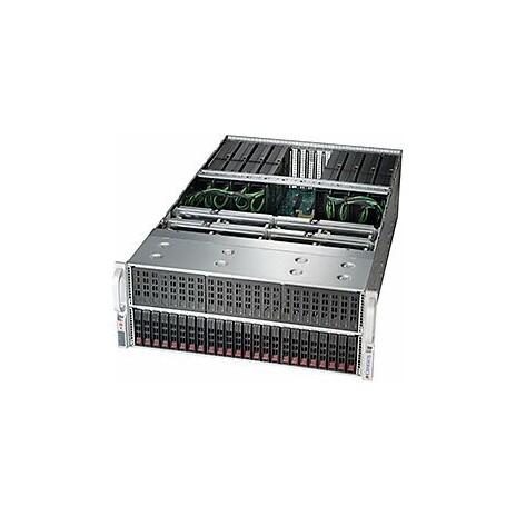 SUPERMICRO 4U GPU server 2xLGA-3647, C622, 24x DDR4 ER, 24x HS (2,5"), 10x GPU ready, M.2, 2+2 2000W, 2x10Gb BaseT,IPMI