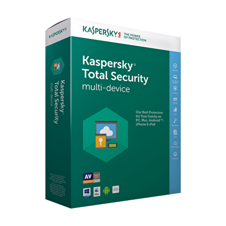 Kaspersky Total Security 2018 CZ, 5 zařízení, 24 měsíců - (ESD)