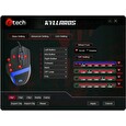 Herní myš C-TECH Kyllaros, pro gaming, červené podsvícení, 3200DPI, 7 tlačítek, programovatelná, USB