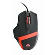 Herní myš C-TECH Kyllaros, pro gaming, červené podsvícení, 3200DPI, 7 tlačítek, programovatelná, USB
