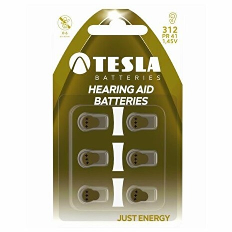 TESLA Zinc Air baterie TA312 do naslouchadla (PR41, papír) 6 ks