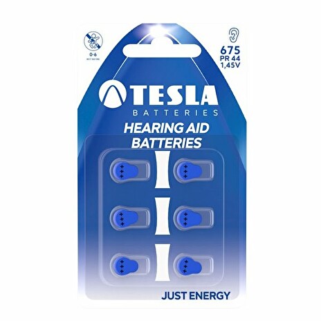 TESLA Zinc Air baterie TA675 do naslouchadla (PR44, papír) 6 ks