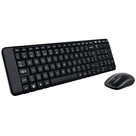 LOGITECH bezdrátový set Wireless Desktop MK220, klávesnice + myš, CZ, USB, černá
