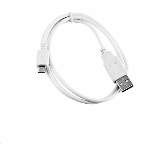Kabel C-TECH USB 2.0 AM/Micro, 2m, bílý