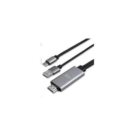 4smarts kabel pro přenos obrazu vč. funkce dobíjení, USB-C / HDMI, černá