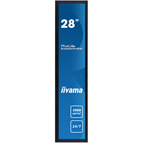 28" iiyama S2820HSB-B1: IPS, 1920x360 (16:3), 1000cd/m2, 24/7, VGA, DVI, HDMI, RS-232c, černý