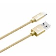 Aligator PREMIUM Datový kabel 2A, USB-C zlatý