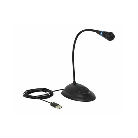 DELOCK, USB Gooseneck Microphone with base and m