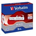 Verbatim Blu-ray BD-RE Dual Layer [ jewel case 5 | 50GB | 2x | HARD COAT ]
