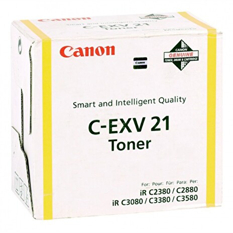 Toner Canon, yellow, CEXV21 - poškození obalu kategorie C (viz. popis)