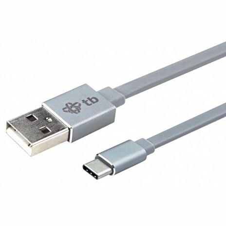 TB Touch USB-C/USB-A plochý kabel, 1m, šedý