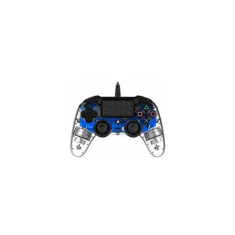 Nacon Wired Compact Controller - ovladač pro PlayStation 4 - průhledný modrý - bez obalu