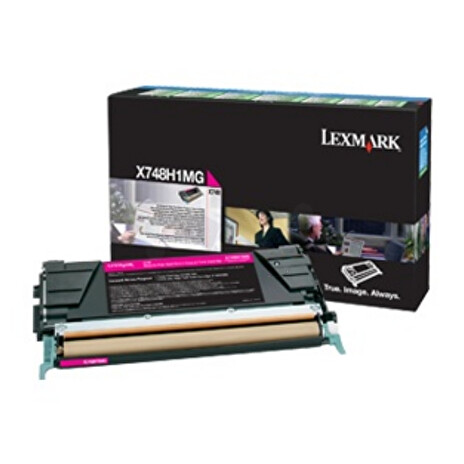 Lexmark originální toner X748H3MG, magenta, 10000str., high capacity, Lexmark X748DE, X748