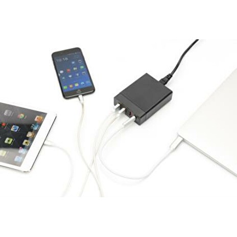 DIGITUS 4-Port Universal USB Charging Adapter, USB Type-C™