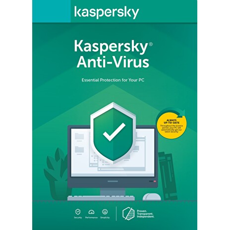 Kaspersky Anti-Virus 3-Desktop 1 rok Nová ESD