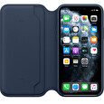 iPhone 11 Pro Leather Folio - Deep Sea Blue