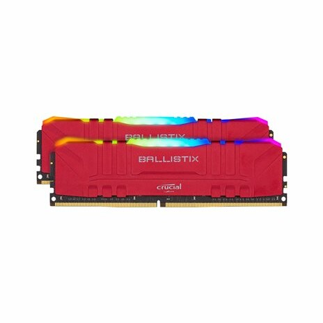 Ballistix RGB - DDR4 - 64 GB: 2 32 GB - DIMM 288-pin - 3200 MHz / PC4-25600 - CL16 - 1.35 V - bez vyrovnávací paměti - bez ECC - červená