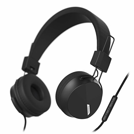 HAMA headset on-ear/ drátová sluchátka + mikrofon Next/ 3,5 mm jack/ citlivost 103 dB/mW/ černá