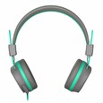 Hama headset on-ear/ drátová sluchátka + mikrofon Next/ 3,5 mm jack/ citlivost 103 dB/mW/ šedo-zelená