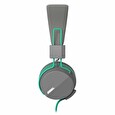 Hama headset on-ear/ drátová sluchátka + mikrofon Next/ 3,5 mm jack/ citlivost 103 dB/mW/ šedo-zelená