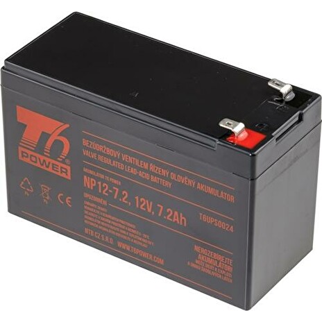 T6 POWER olověný akumulátor NP12-7.2, 12V, 7,2Ah