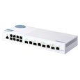 QNAP managovatelný switch QSW-M408-4C (12 portů: 8x Gigabit port + 4x 10G SFP+ / 10GbE kombo porty)