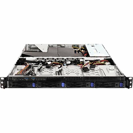 ASRockRack 1U server 1x AM4, 4x DDR4 ECC, 4x SATA 3,5HS, PCIe3 x16, 2x 1Gb LAN, 2x300W, IPMI