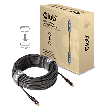 Club3D Kabel USB 3.2 typ C Gen2, aktivní, (M/M), 20m