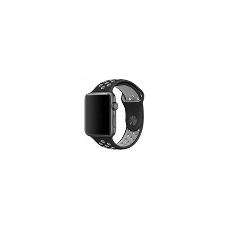 COTEetCI sportovní děrovaný řemínek pro Apple Watch 38 / 40mm černá-šedá