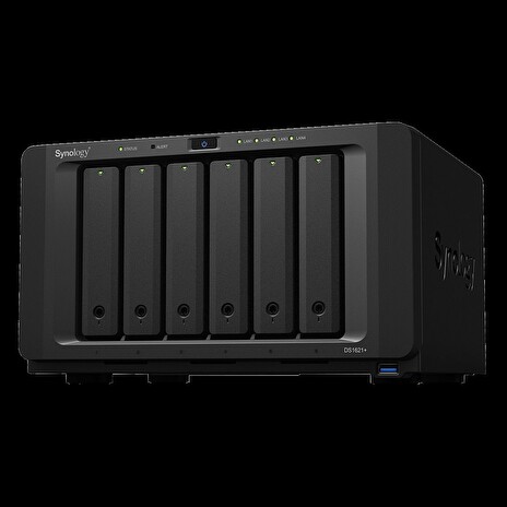 Synology DiskStation DS1621+, 6-bay NAS, CPU QC AMD Ryzen V1500B 64bit, RAM 4GB, 3x USB 3.0, 2x eSATA, 4x GLAN, 1x PCIe
