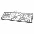Hama klávesnice KC-700/ drátová/ USB/ CZ+SK/ stříbrná/bílá