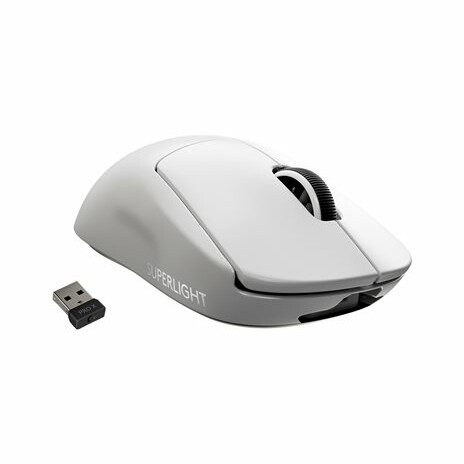 Logitech PRO X SUPERLIGHT Wireless Gaming Mouse - Myš - optický - 5 tlačítka - bezdrátový - LIGHTSPEED - přijímač Logitech LIGHTSPEED - bílá