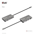 Club3D Dokovací stanice USB 3.2 typ C (2xHDMI, 2xUSB-A, RJ45, SD/ Micro SD USB Type-C female port), Triple Dynamic
