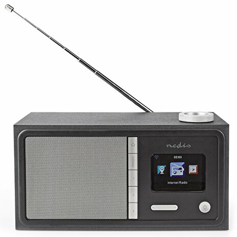 NEDIS internetové rádio/ výkon 18W/ FM/ Internet/ Bluetooth/ Wi-Fi/ 3,5mm jack/ černé