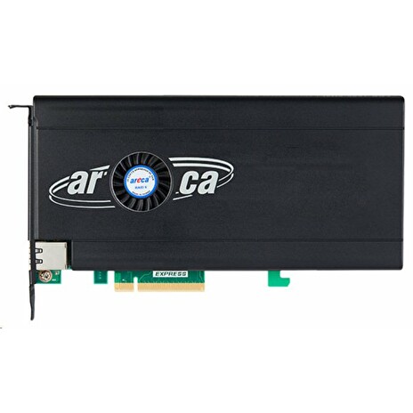 ARECA Tri-mode RAID card 8-port (SFF-8654), 4x M.2, 8GB DDR4, PCIe4.0 x8 Card, FP