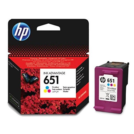 HP originální ink C2P11AE, HP 651, tri-colour - prošlá expirace (feb2020)
