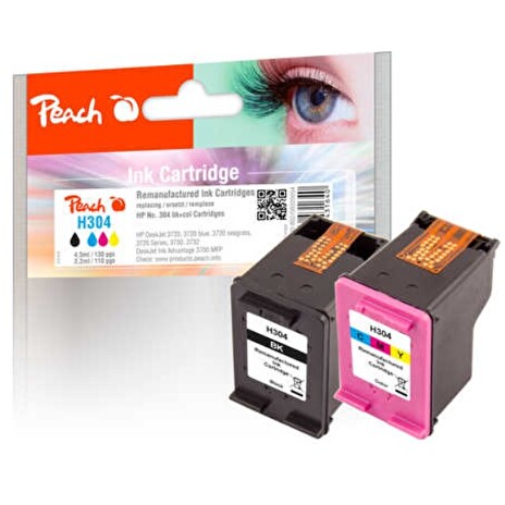 PEACH kompatibilní cartridge HP No 304 MultiPack, black, color, 2x4,5ml