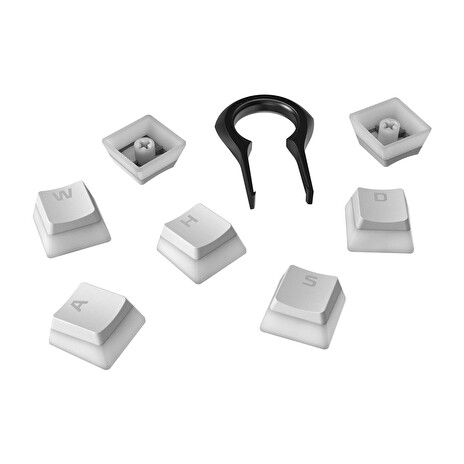 HyperX Pudding Keycaps US white PBT - plná sada kláves