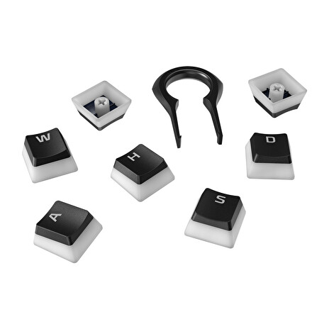 HyperX Pudding Keycaps US black PBT - plná sada kláves