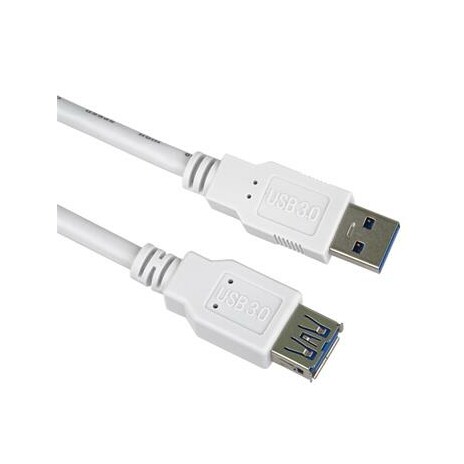PremiumCord Prodlužovací kabel USB 3.0 Super-speed 5Gbps A-A, MF, 9pin, 0,5m bílá