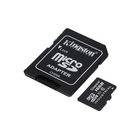 KINGSTON 16GB microSDHC Industrial C10 A1 pSLC Card + SD Adapter